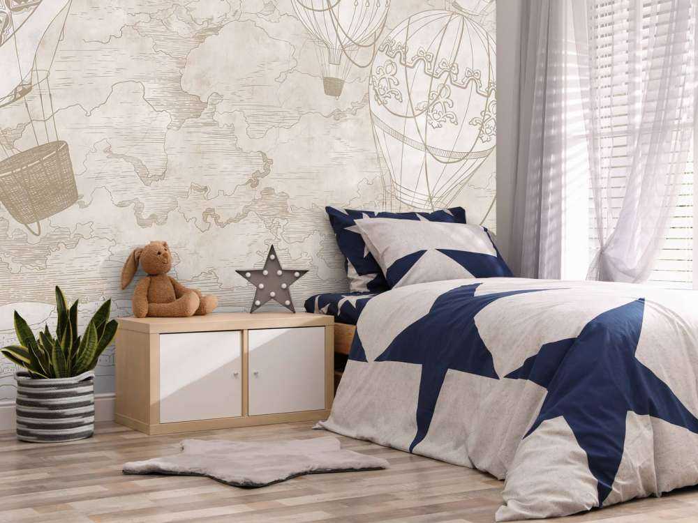 Hot air balloons over the city