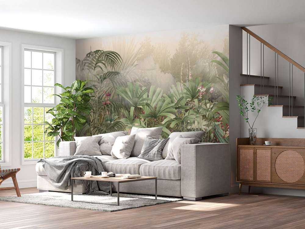 Morning in the Tropical Garden Green