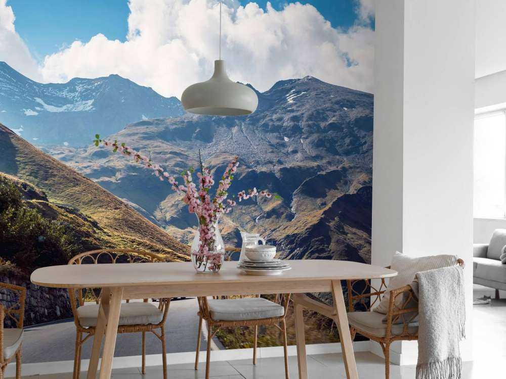 Panorama of a mountain road