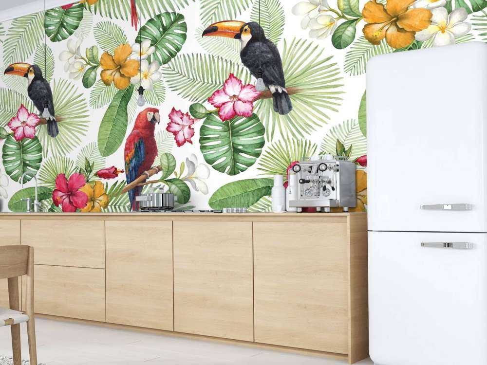 Toucan and parrot