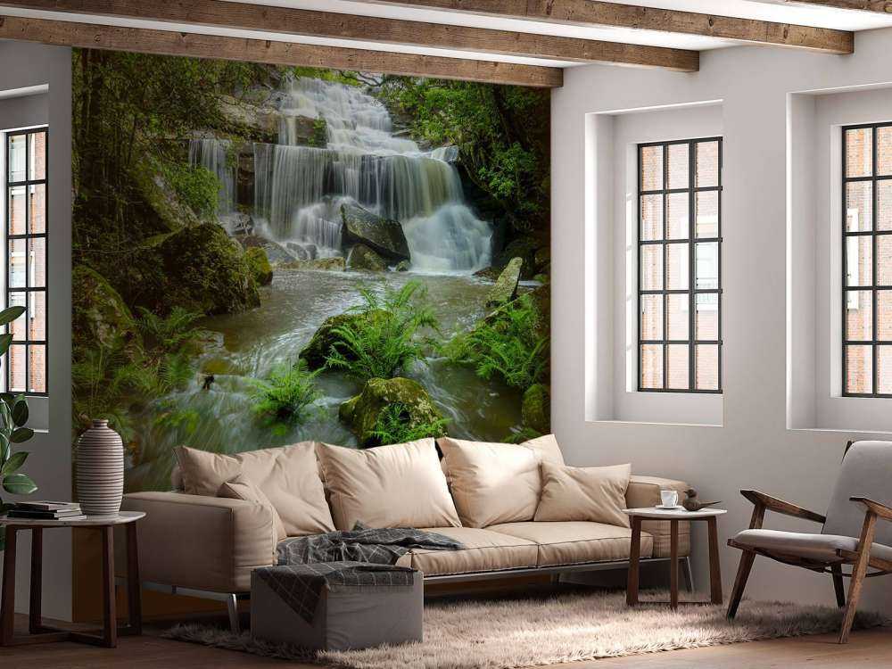 Flowing waterfall
