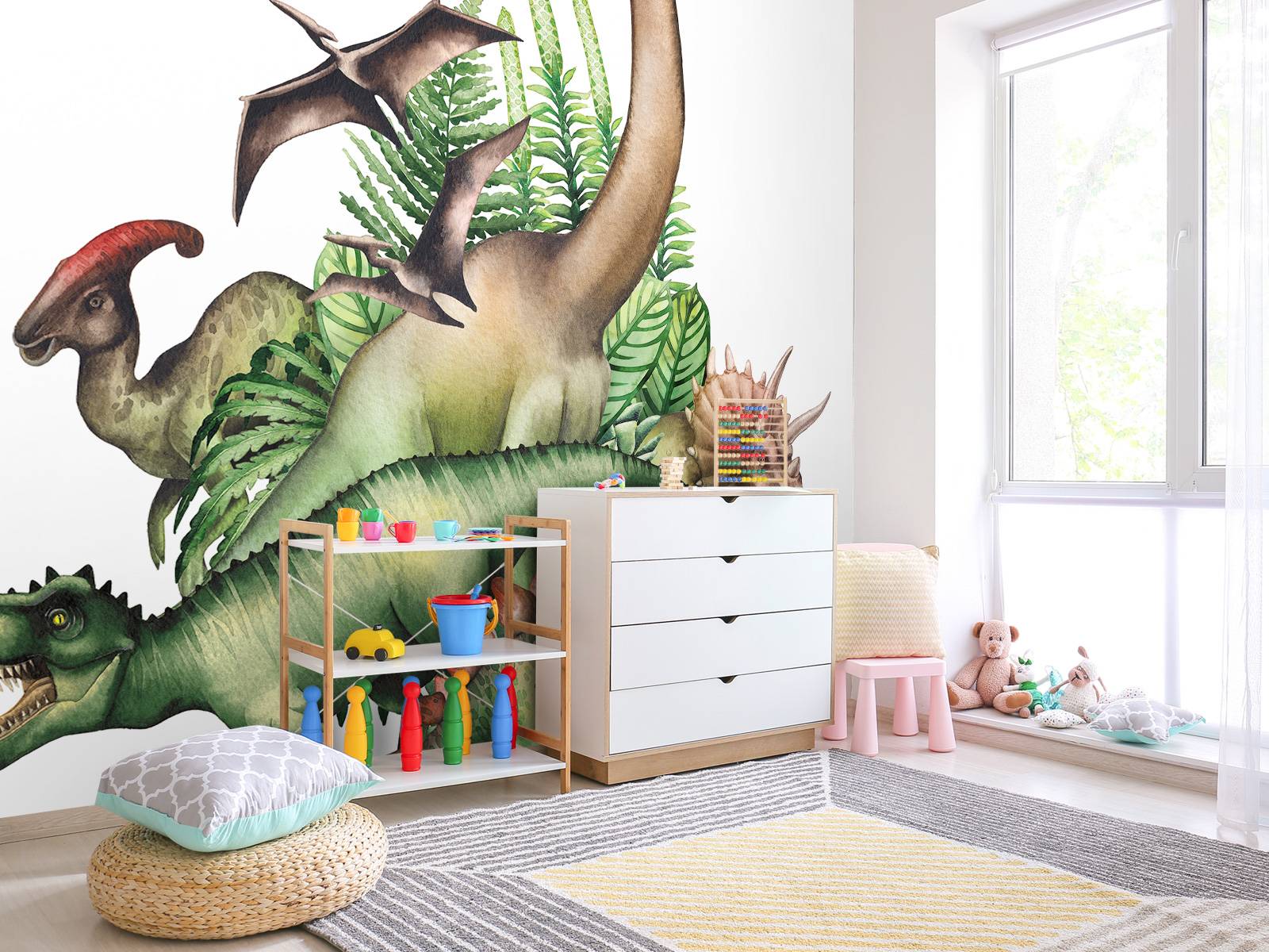 Watercolour dinosaurs