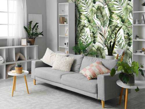 Green palm leaf pattern