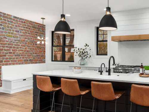 Wall with big and small bricks