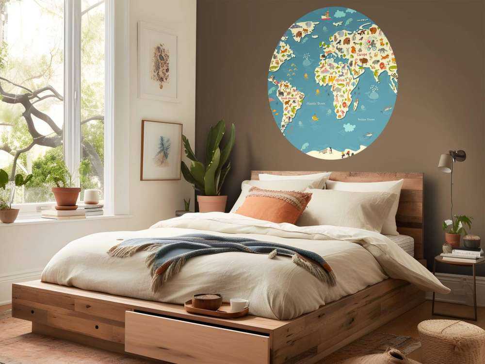 Illustratie wereldkaart