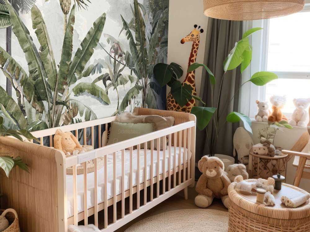 Tropical drawing of rainforest