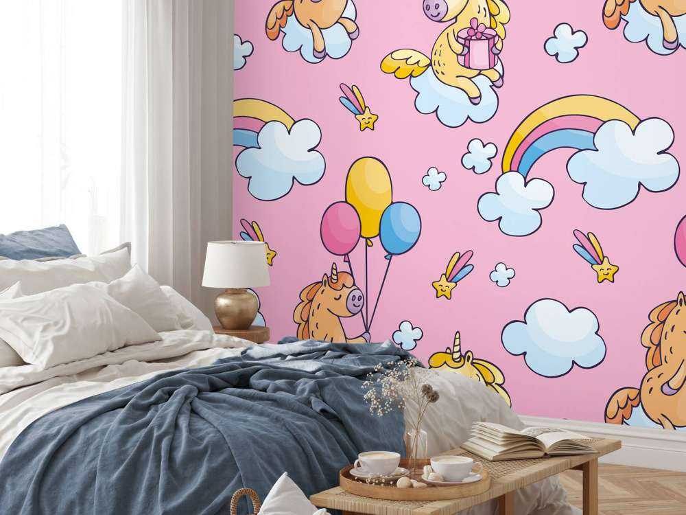 Unicorns with balloons