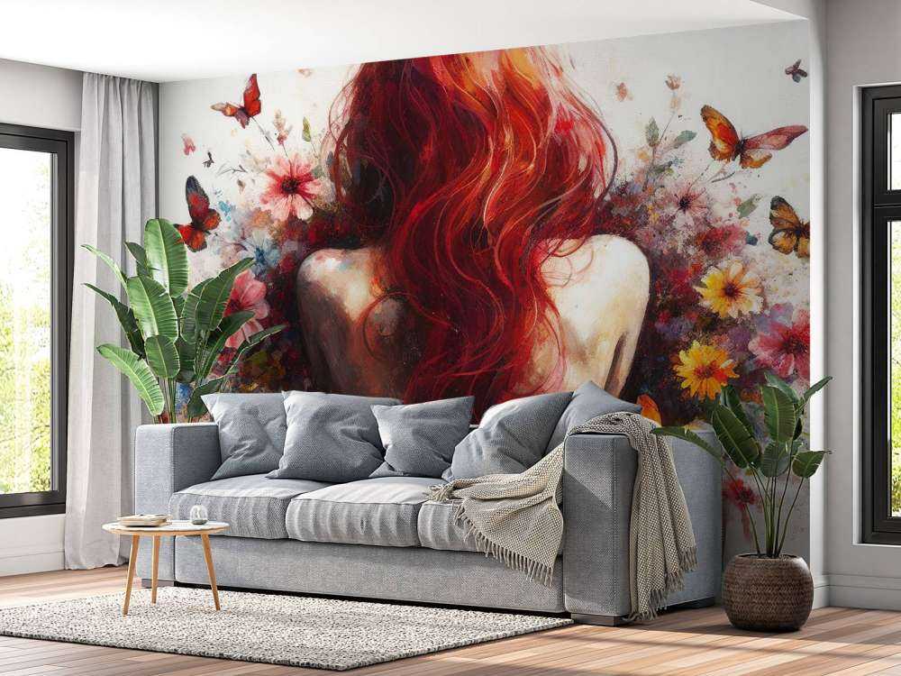 Watercolor Butterfly Woman Body #5