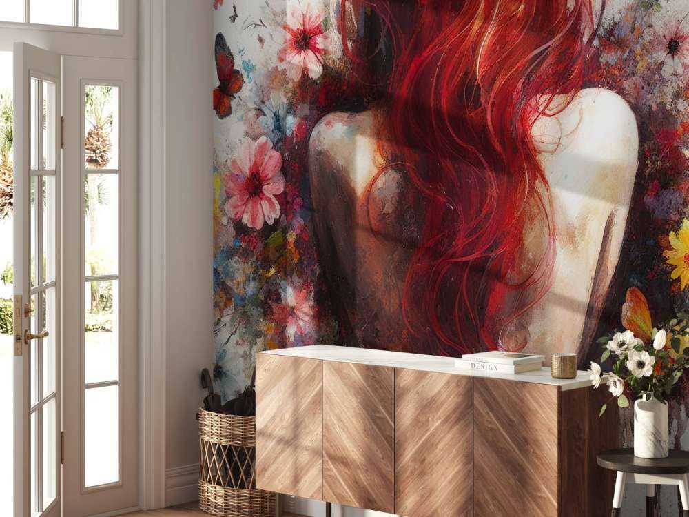 Watercolor Butterfly Woman Body #5