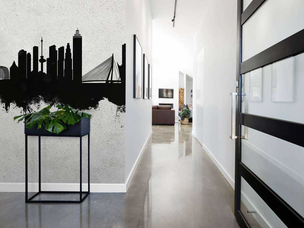 Watercolor skyline, Rotterdam