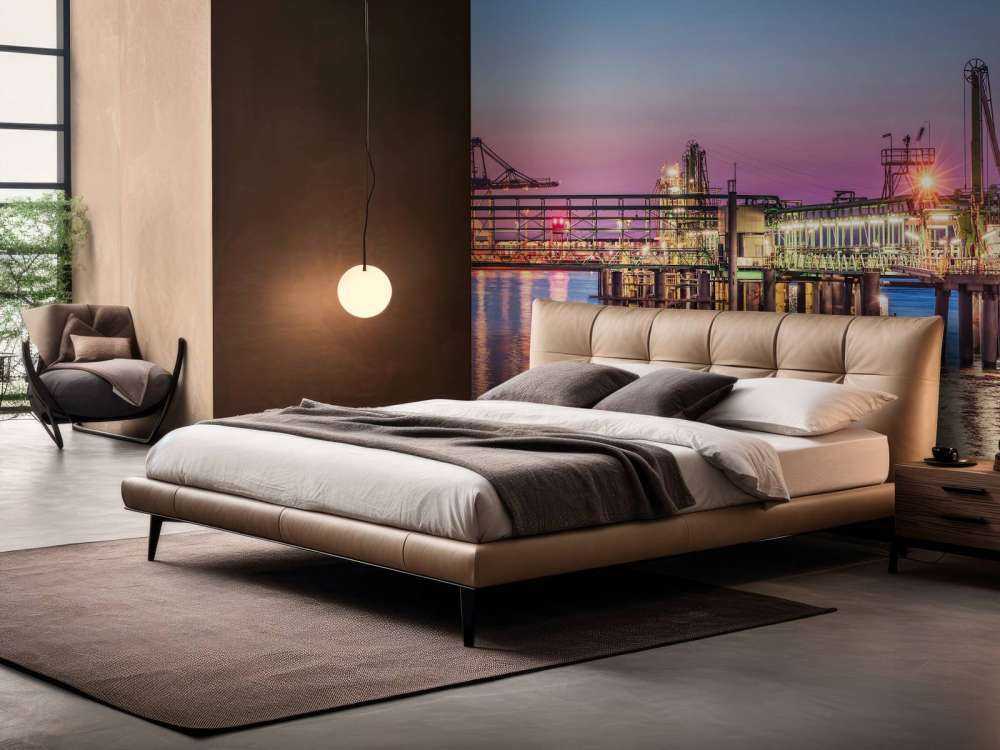 Haven van Antwerpen bij zonsondergang