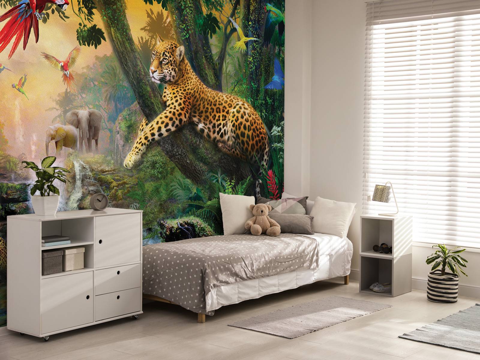 Wall Mural - Leopards in The Jungle - Wallpaper