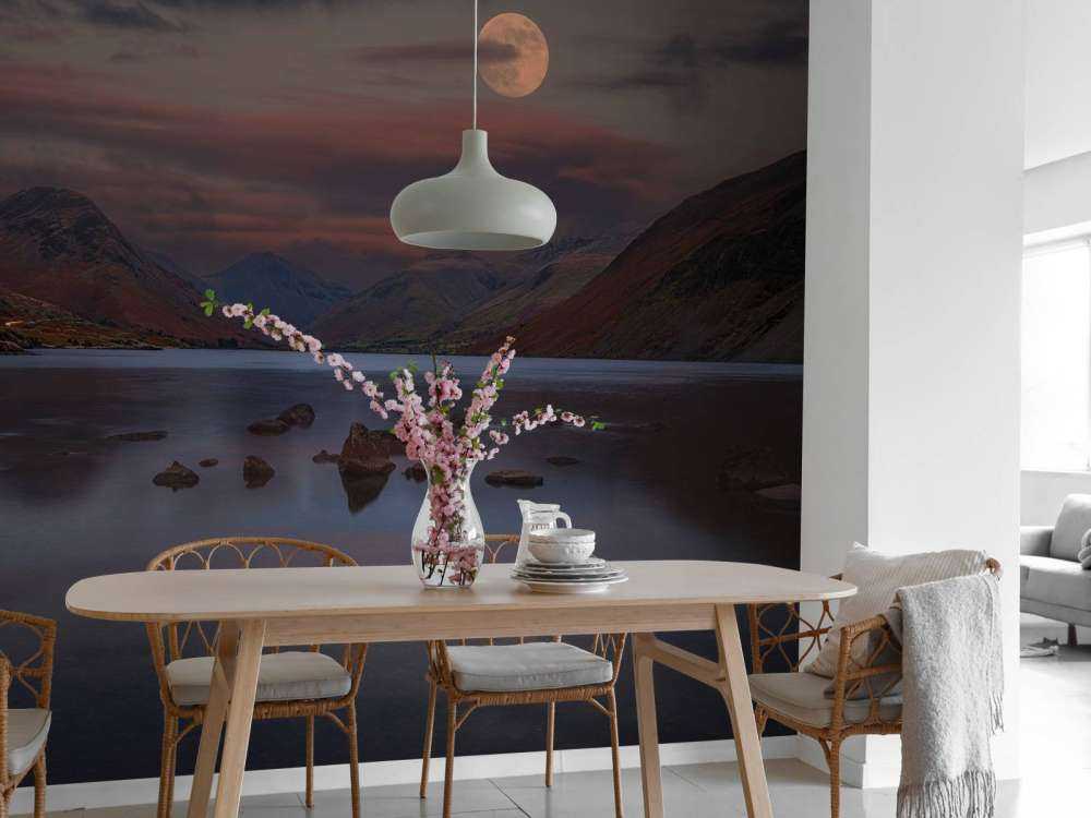 Moon above Wastwater, Lake District, Cumbria