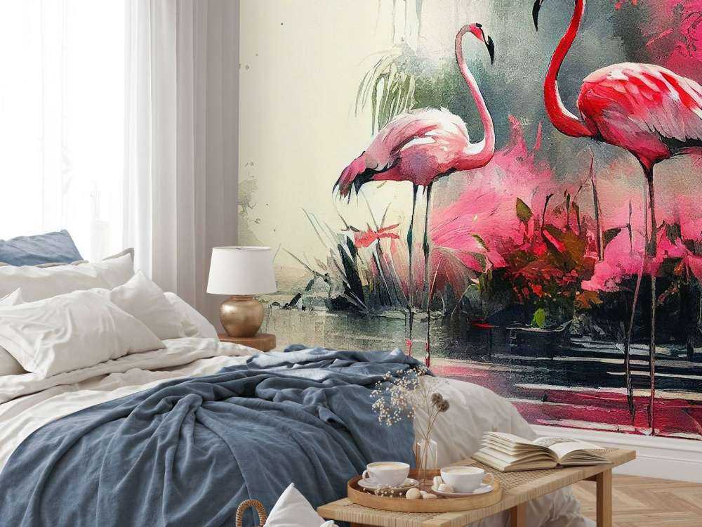 Carmine Flamingo Sketch