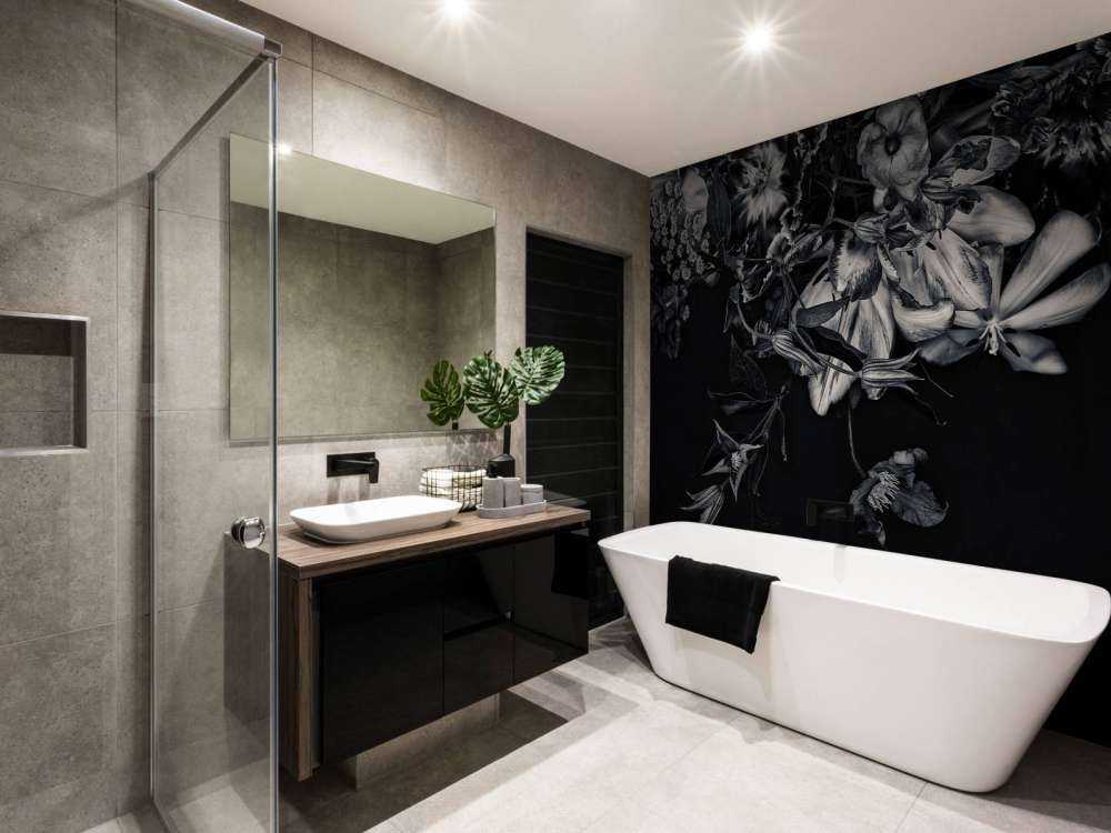 Bloemen muur blue tone