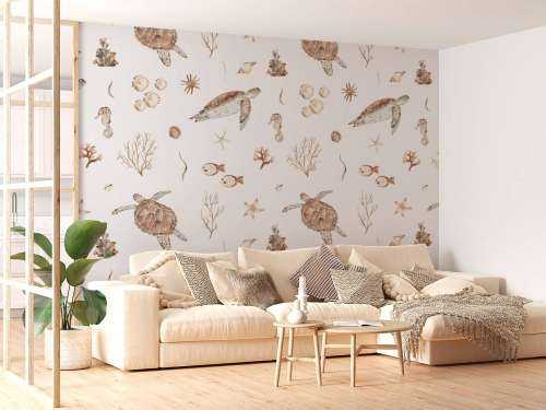 Shells and sea creatures