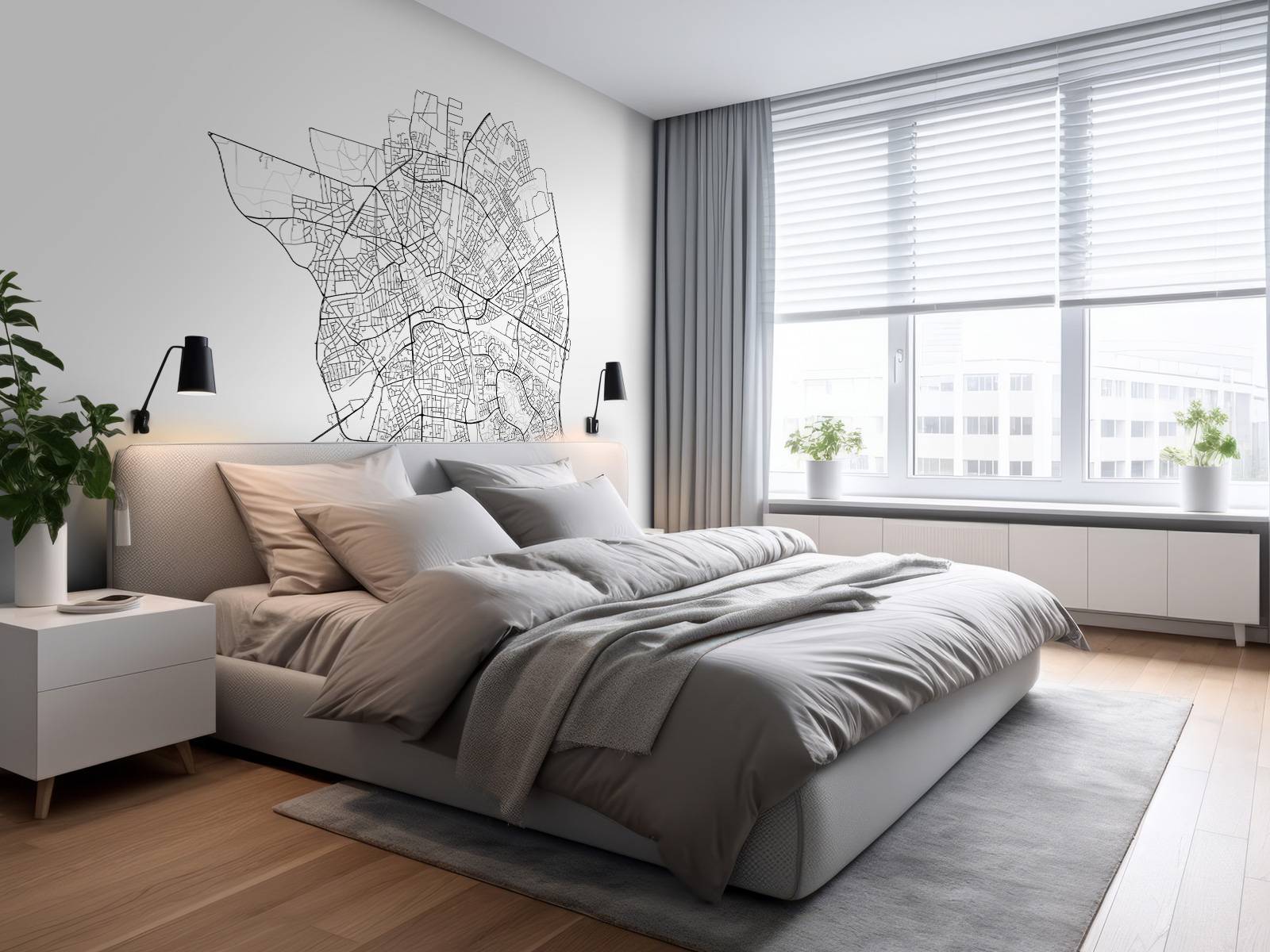 Map of Apeldoorn, white