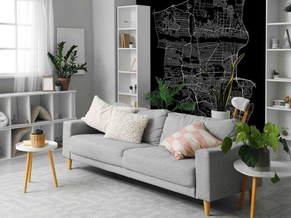 Plattegrond van Pretoria, zwart