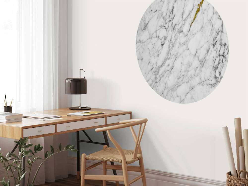 Marble with white and black