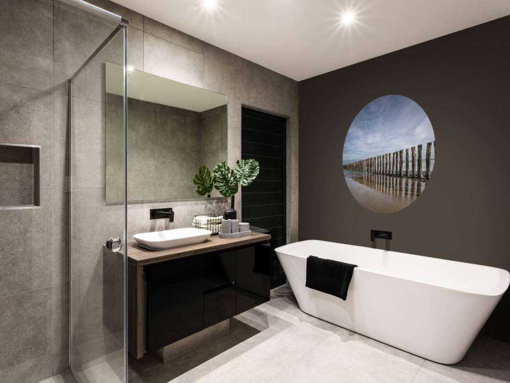 Wooden breakwater on the coast at Cadzand bath