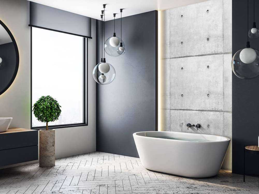 Grey concrete slabs
