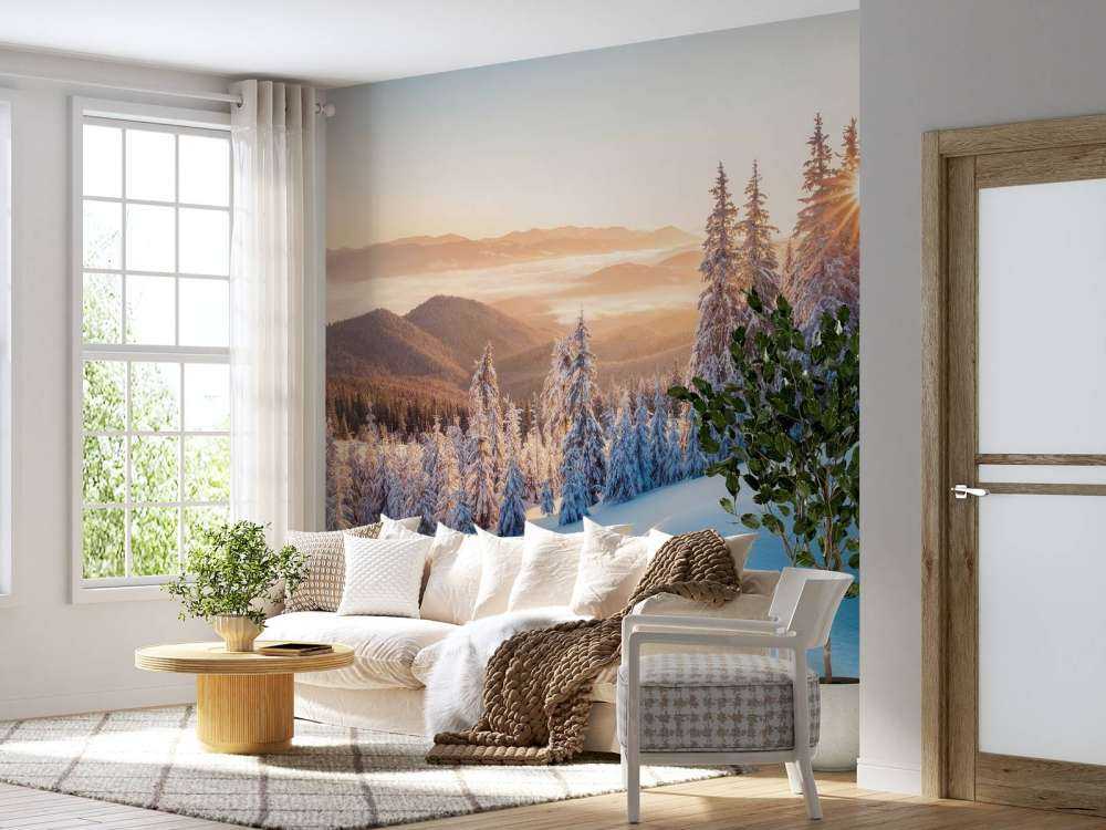 Winter morning in the mountains