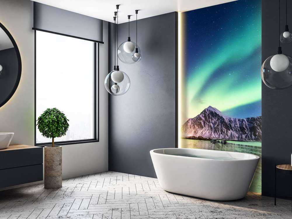 Clear northern lights