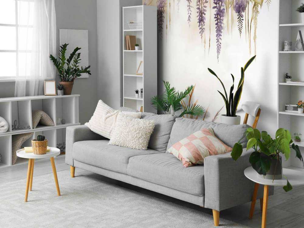 Wisteria and Field Grasses Blue