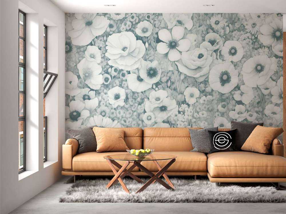 Poppy Tale Monochrome Ocean