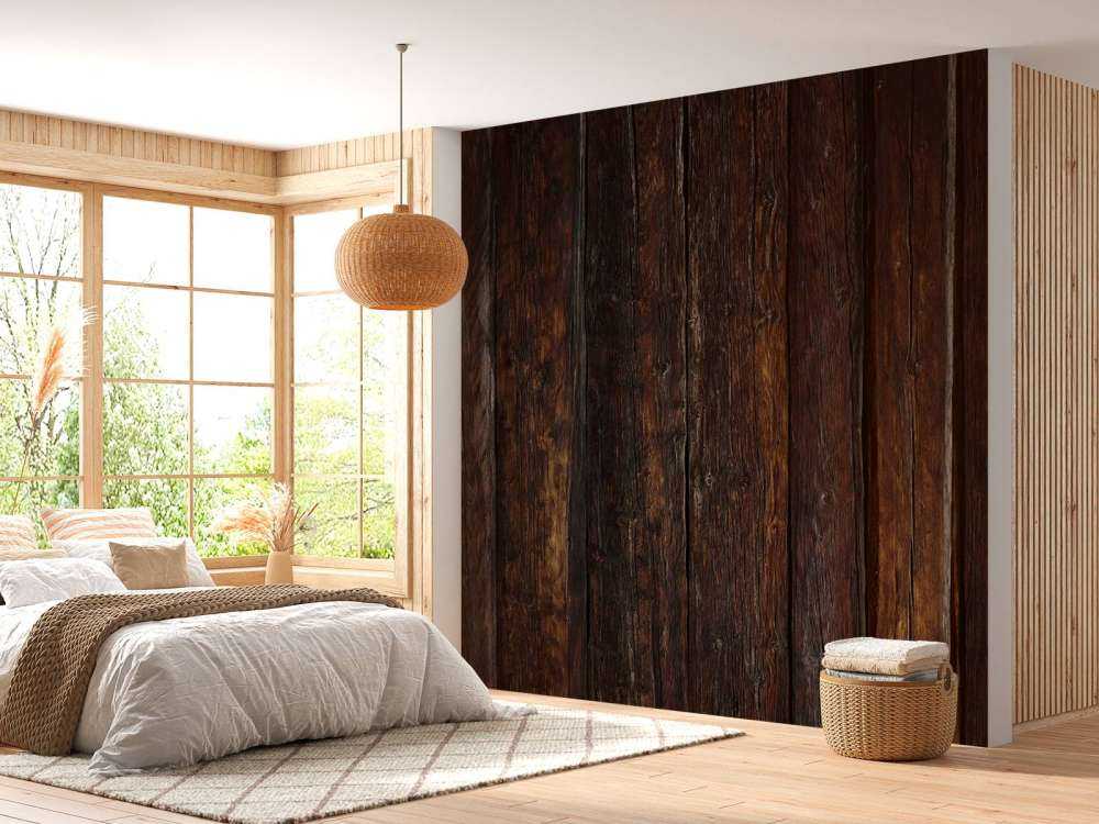 Burnt dark wood