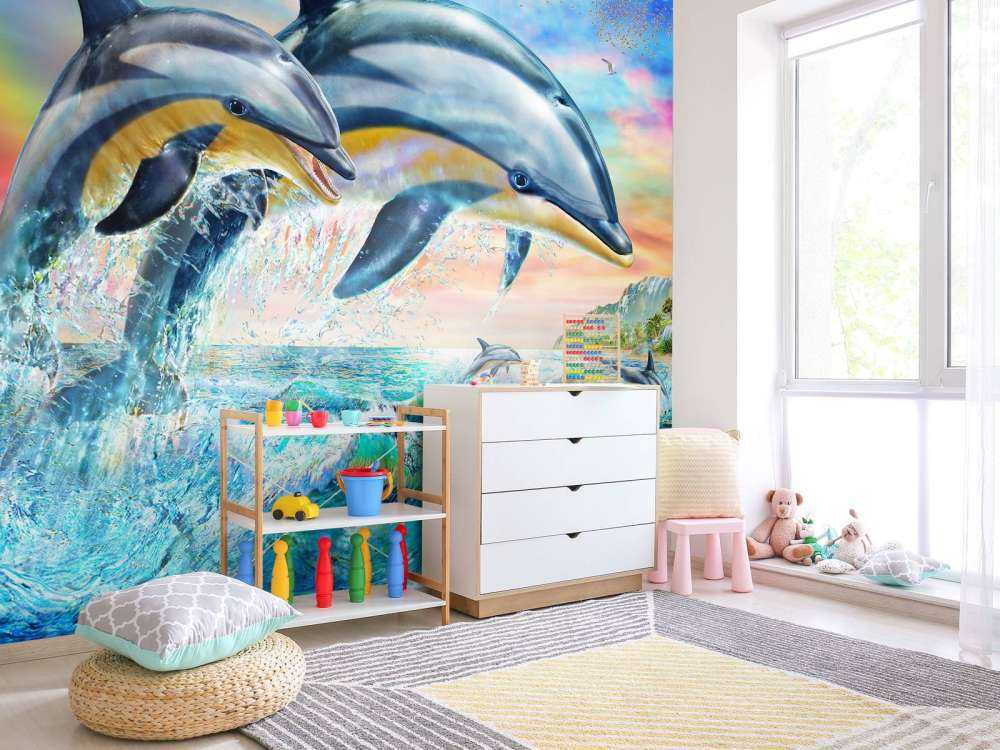 Frazer's Dolphin Mother And Baby