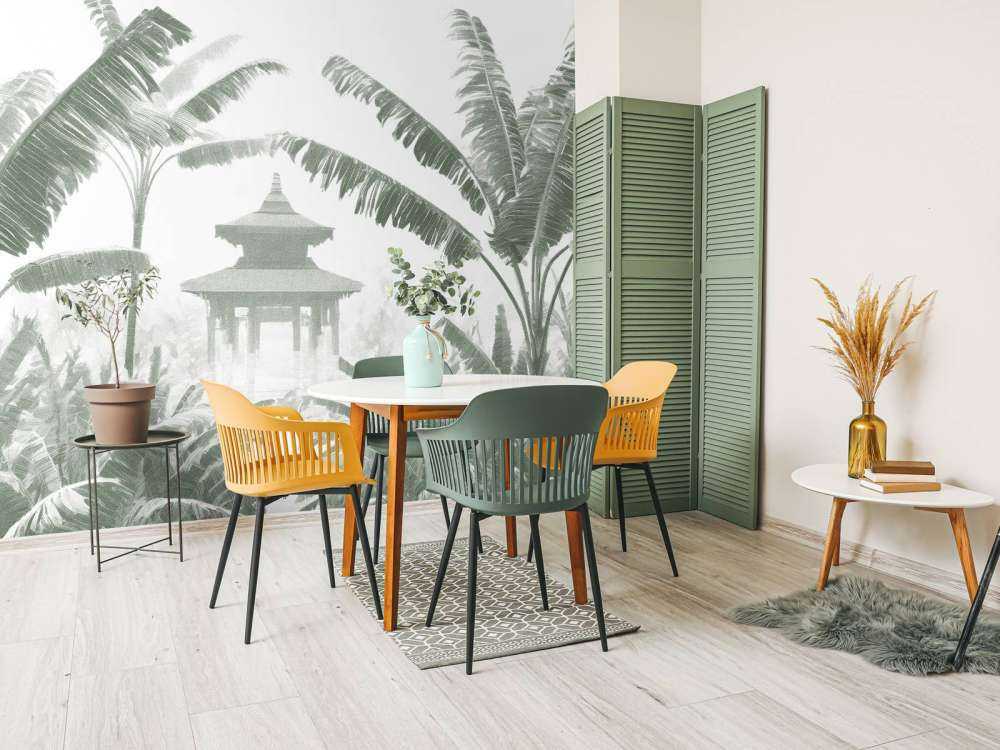 Misty Temple Garden, green