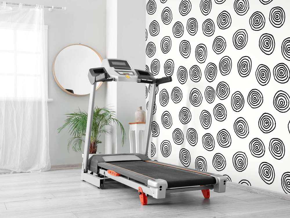 Abstract circles in black and white