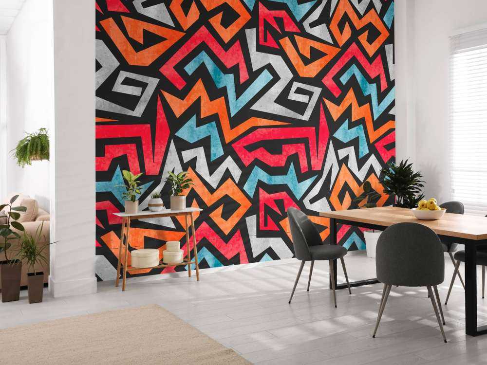 Colourful graphic print