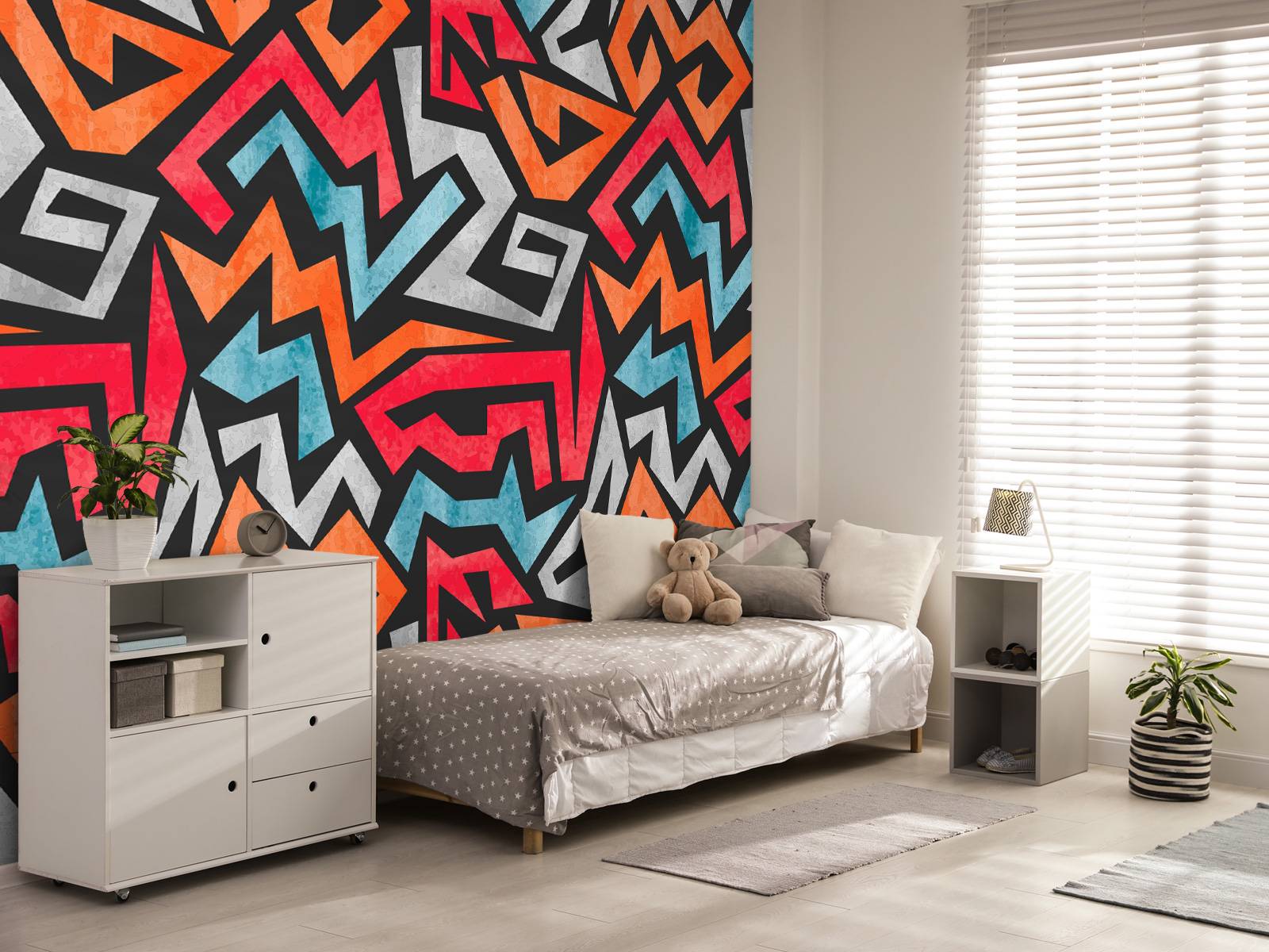 Colourful graphic print