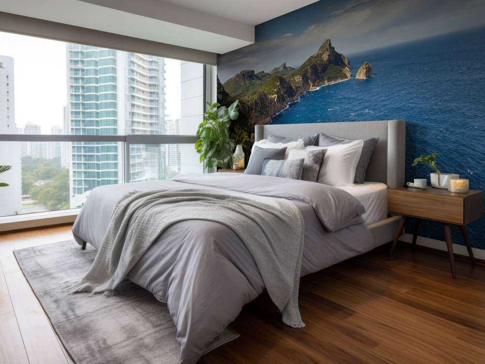 Flared rock in the sea