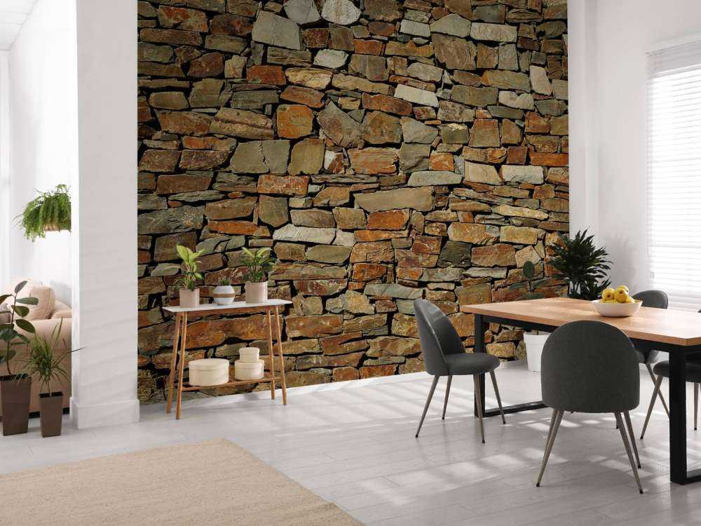 Wall with uneven bricks