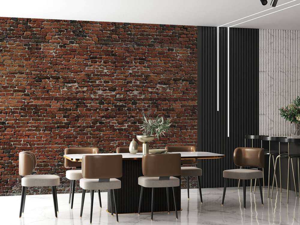 Old restored brick wall