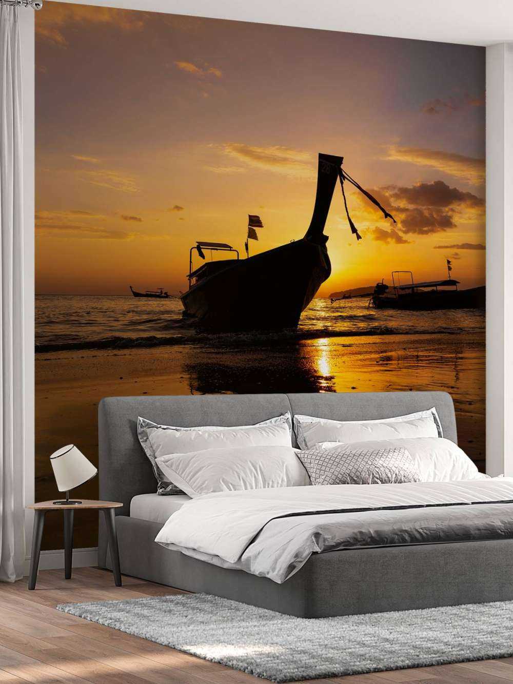 Traditional long tail boat