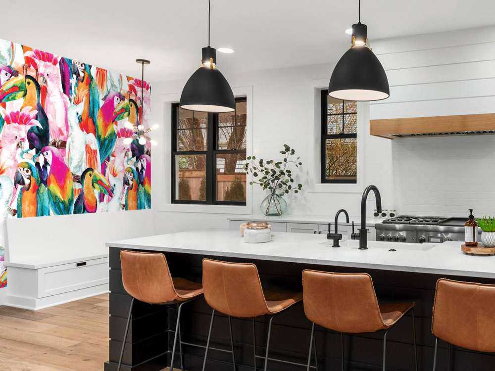 Tropical coloured birds