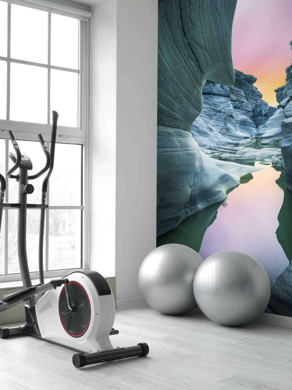 Cave with coloured sky