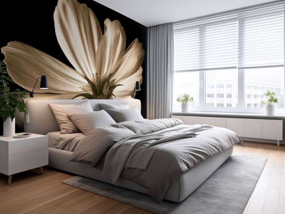 Cosmos flower from below