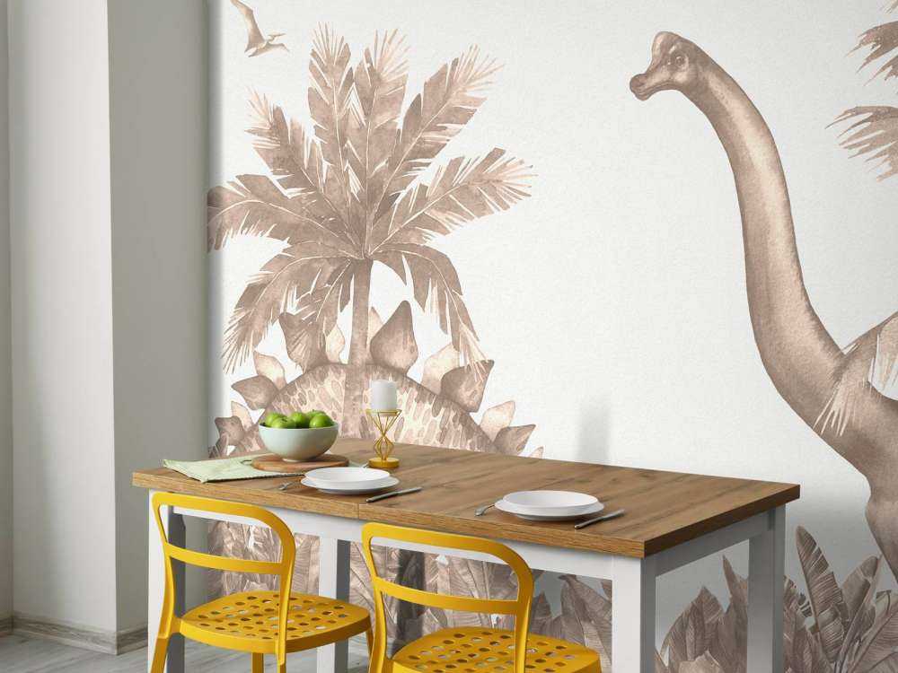 Dinosaurs in taupe