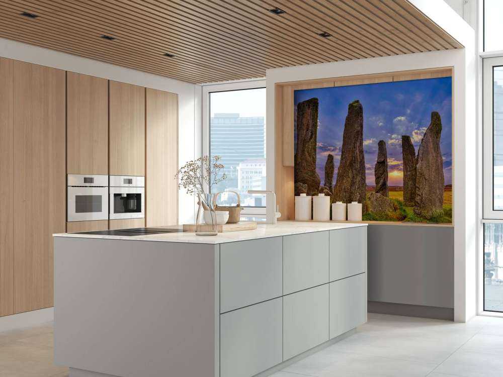 Standing stones at sunset