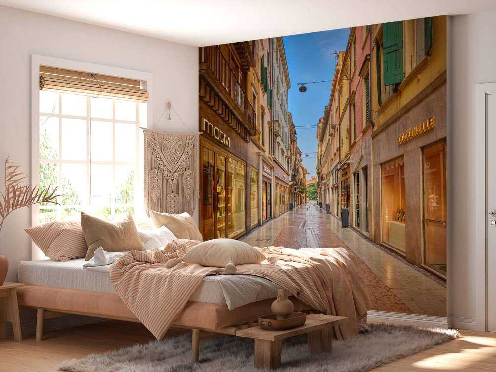 Shopping street early morning