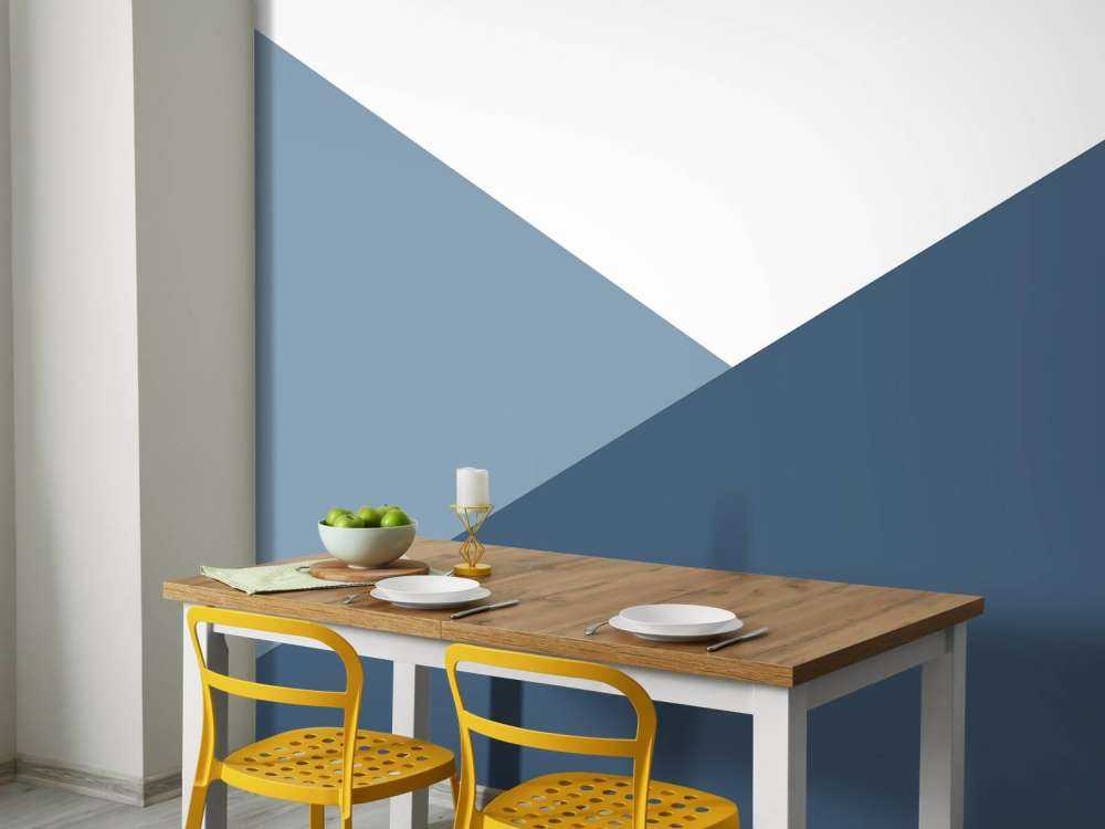 Triangles in shades of blue