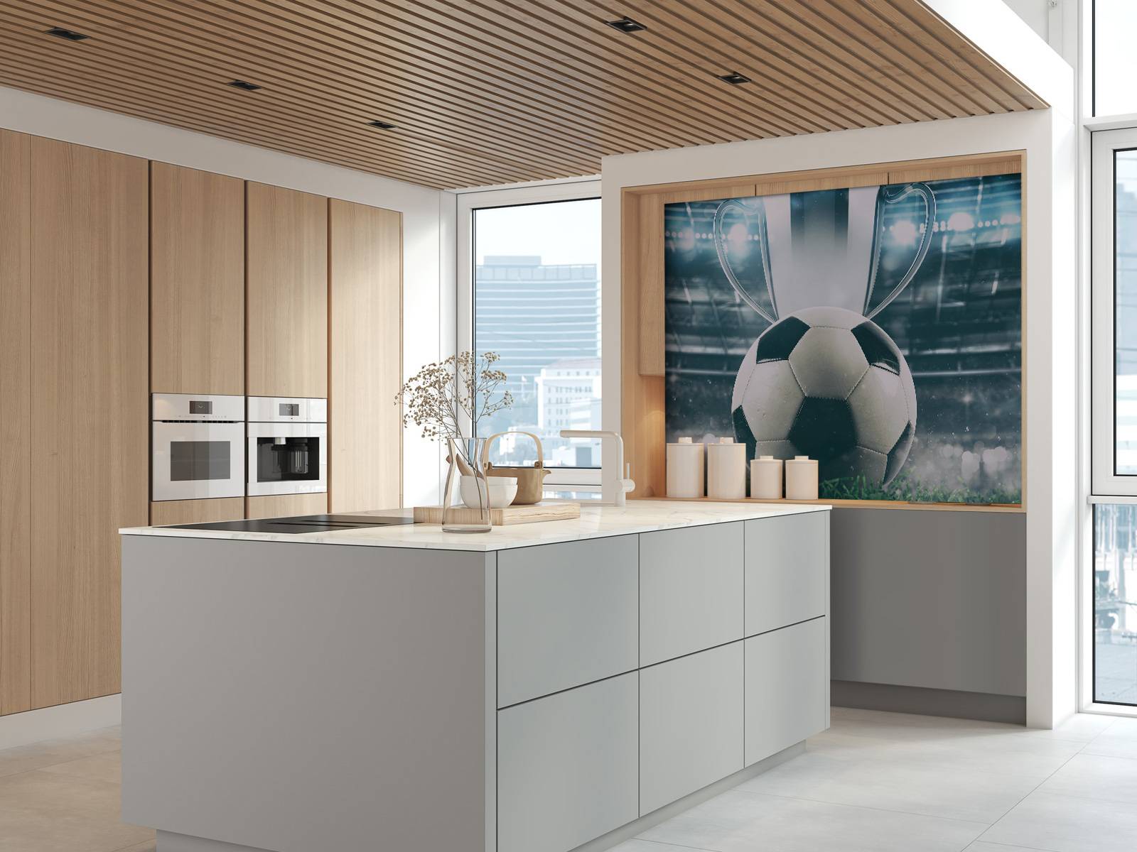 Football with cup