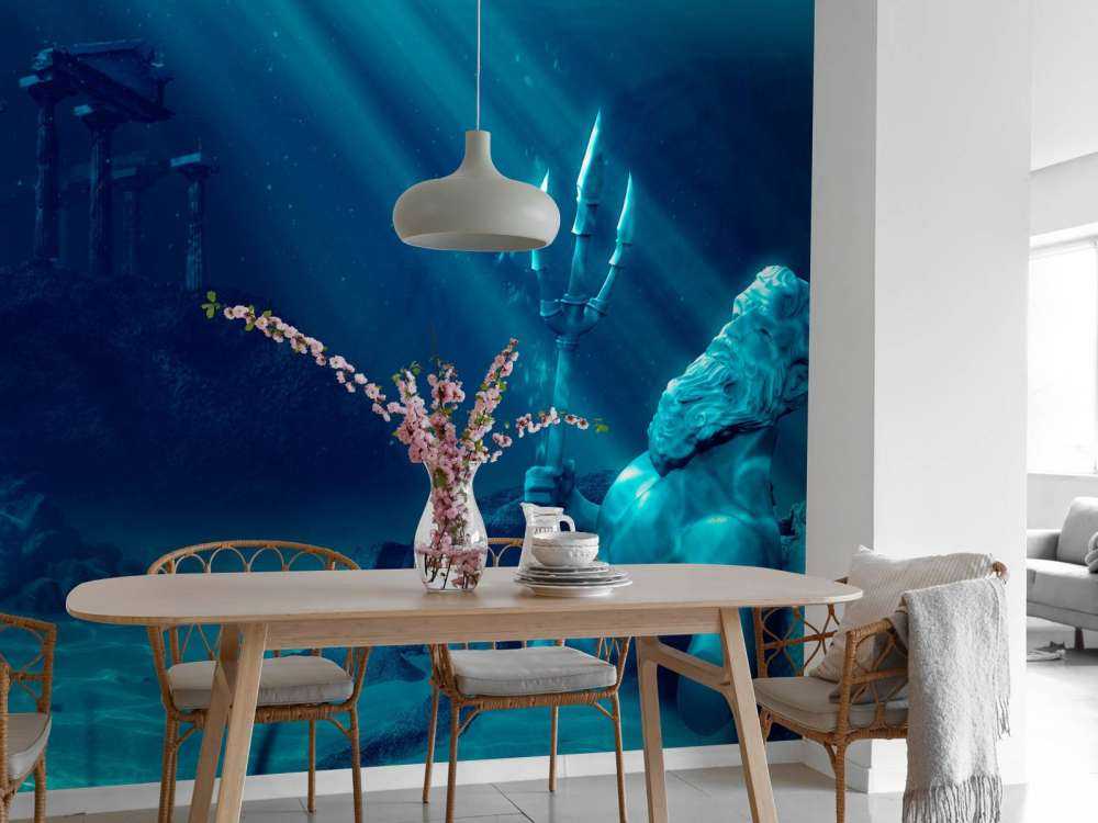 Atlantis with statue