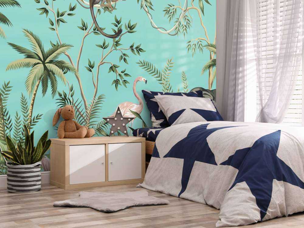 Elephant, flamingo and friends