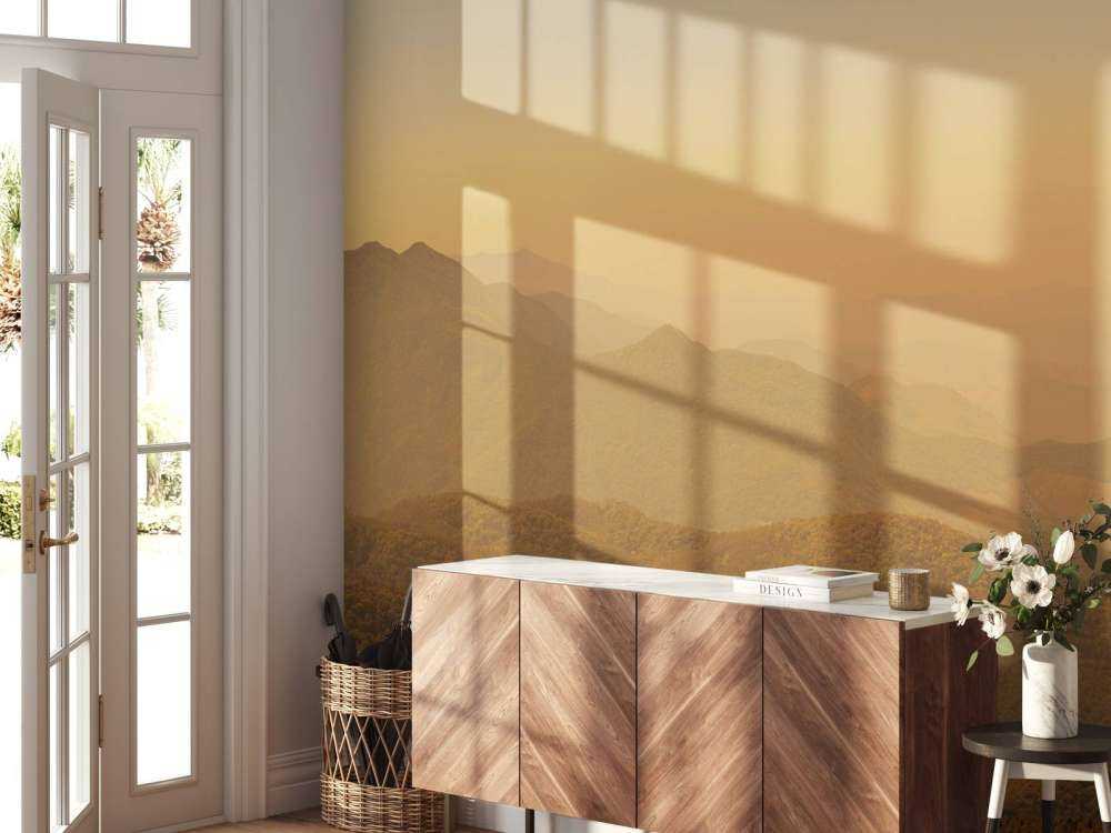 Mountain hill and forest